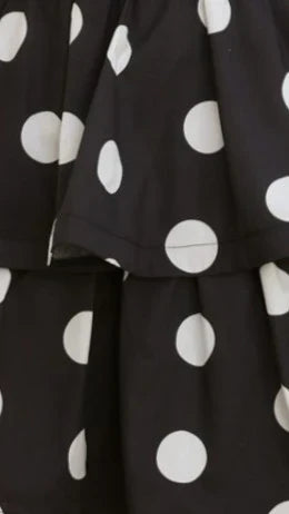 Matilda Mini Dress - Black/White Polka