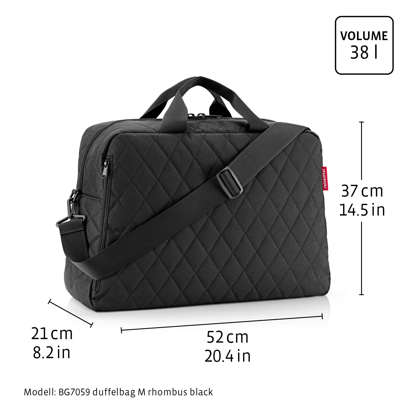 Duffelbag M Rhombus Black
