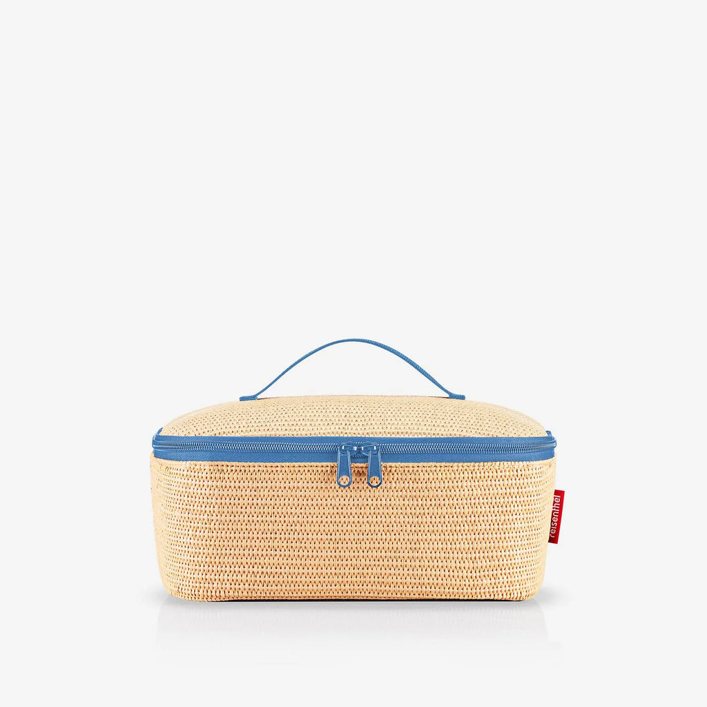 Coolerbag M Pocket Raffia Blue