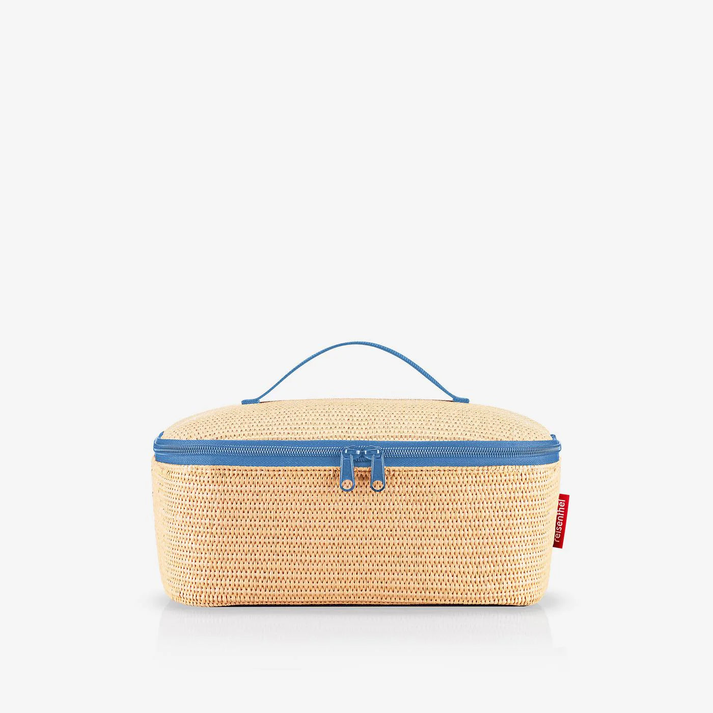 Coolerbag M Pocket Raffia Blue