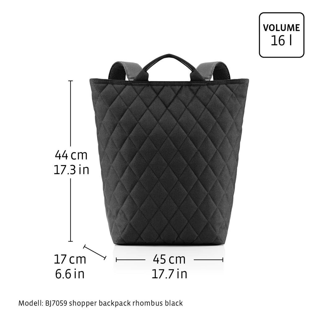 Shopper-Backpack Rhombus Blue