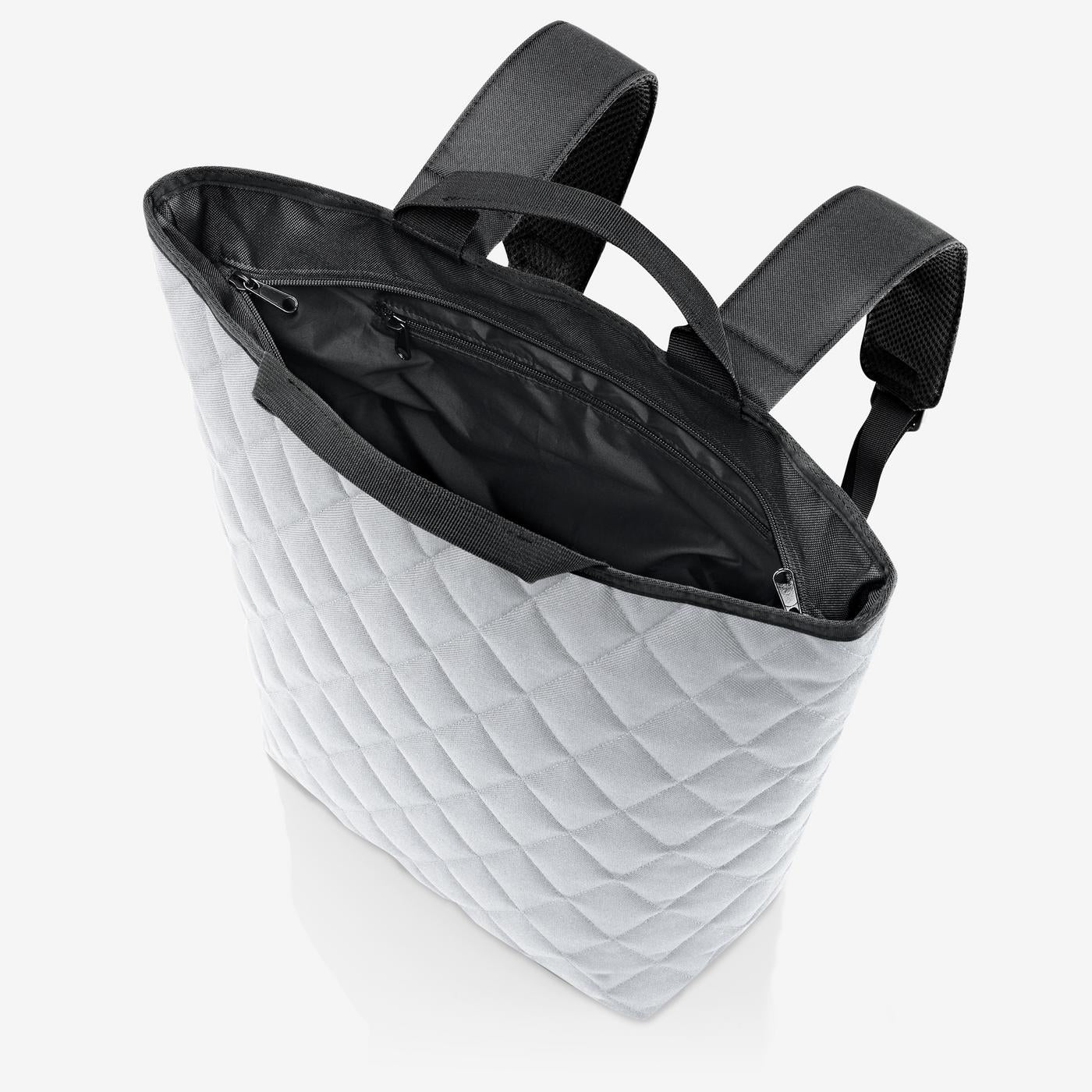Shopper-Backpack Rhombus Light Grey