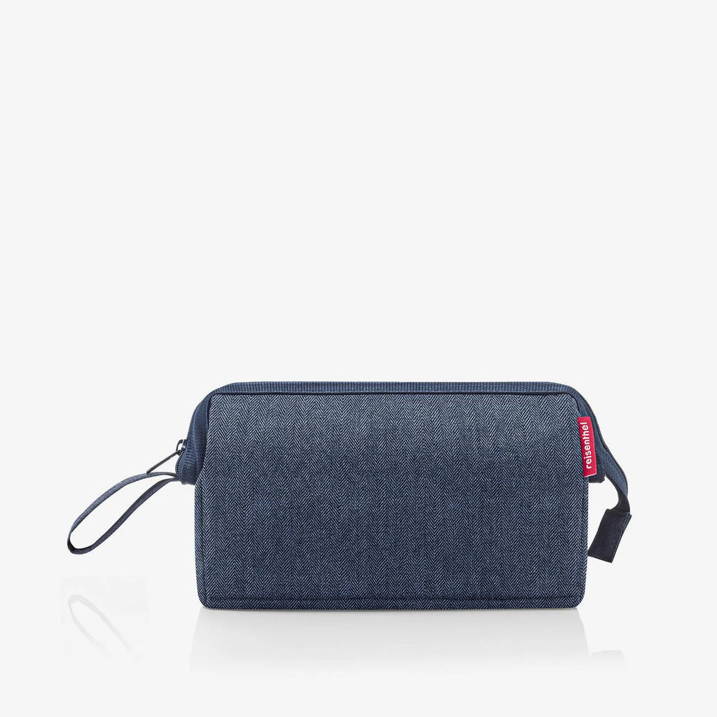Travelcosmetic Herringbone Dark Blue