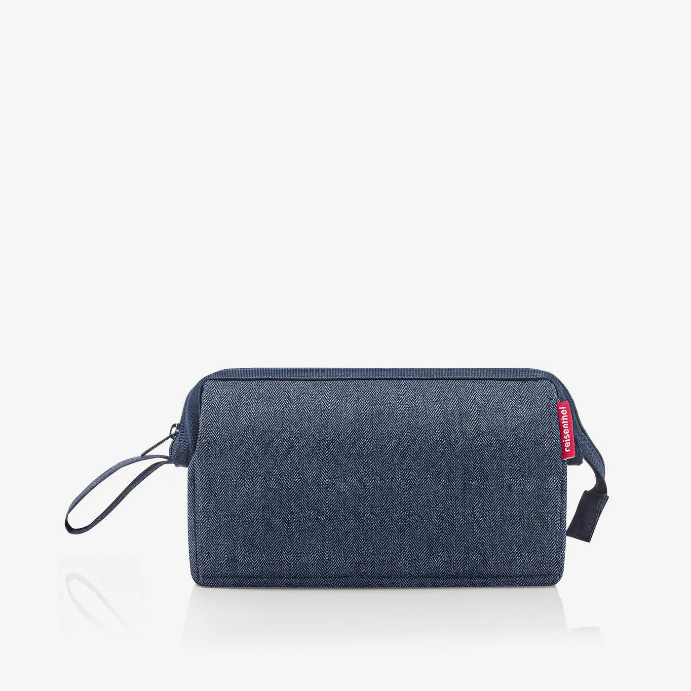 Travelcosmetic Herringbone Dark Blue