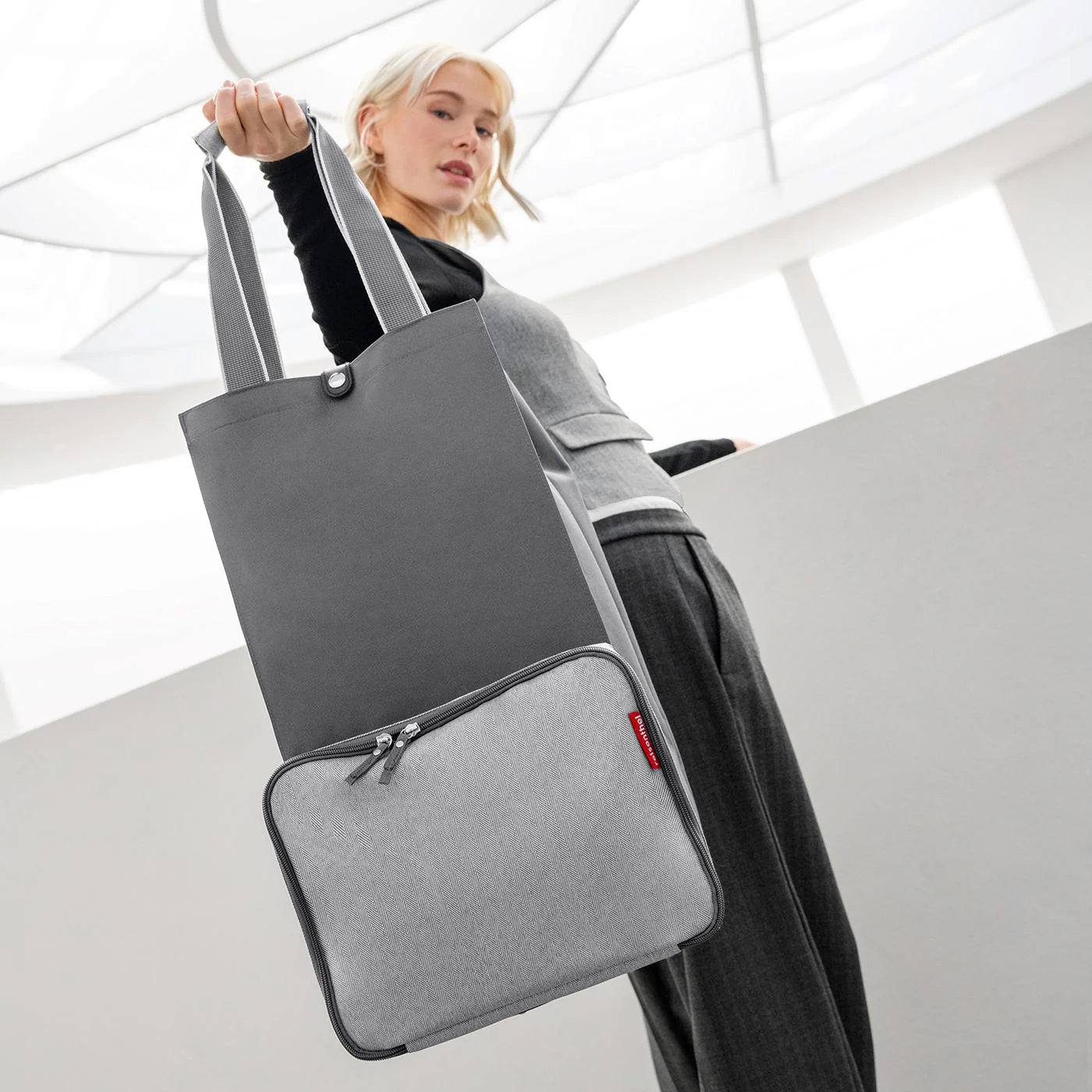 Foldabletrolley Herringbone Grey