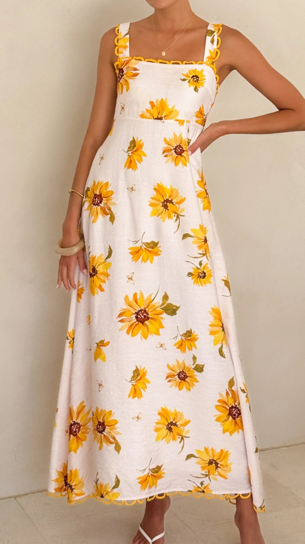 Milani Maxi Dress - Sunflower Print