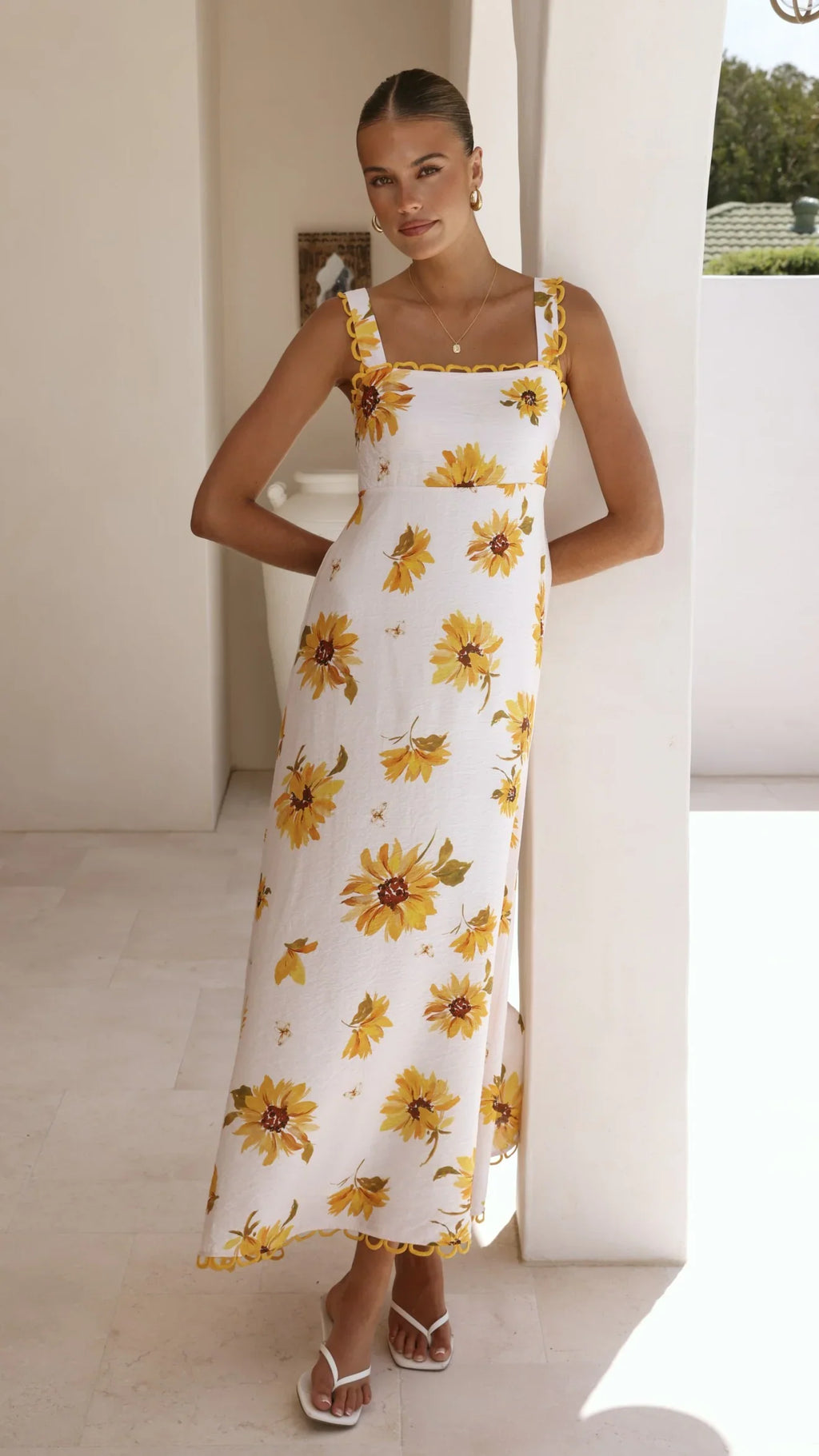 Milani Maxi Dress - Sunflower Print