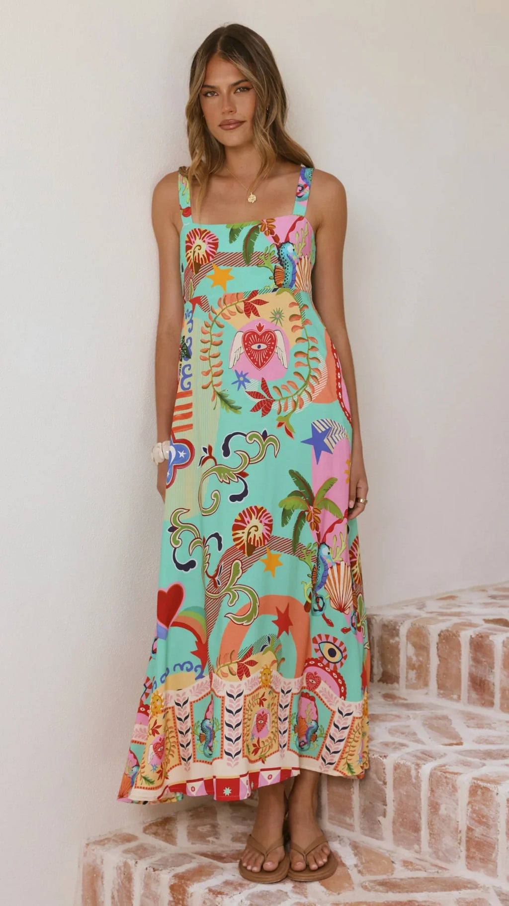 Trish Maxi Dress - Carnival Print