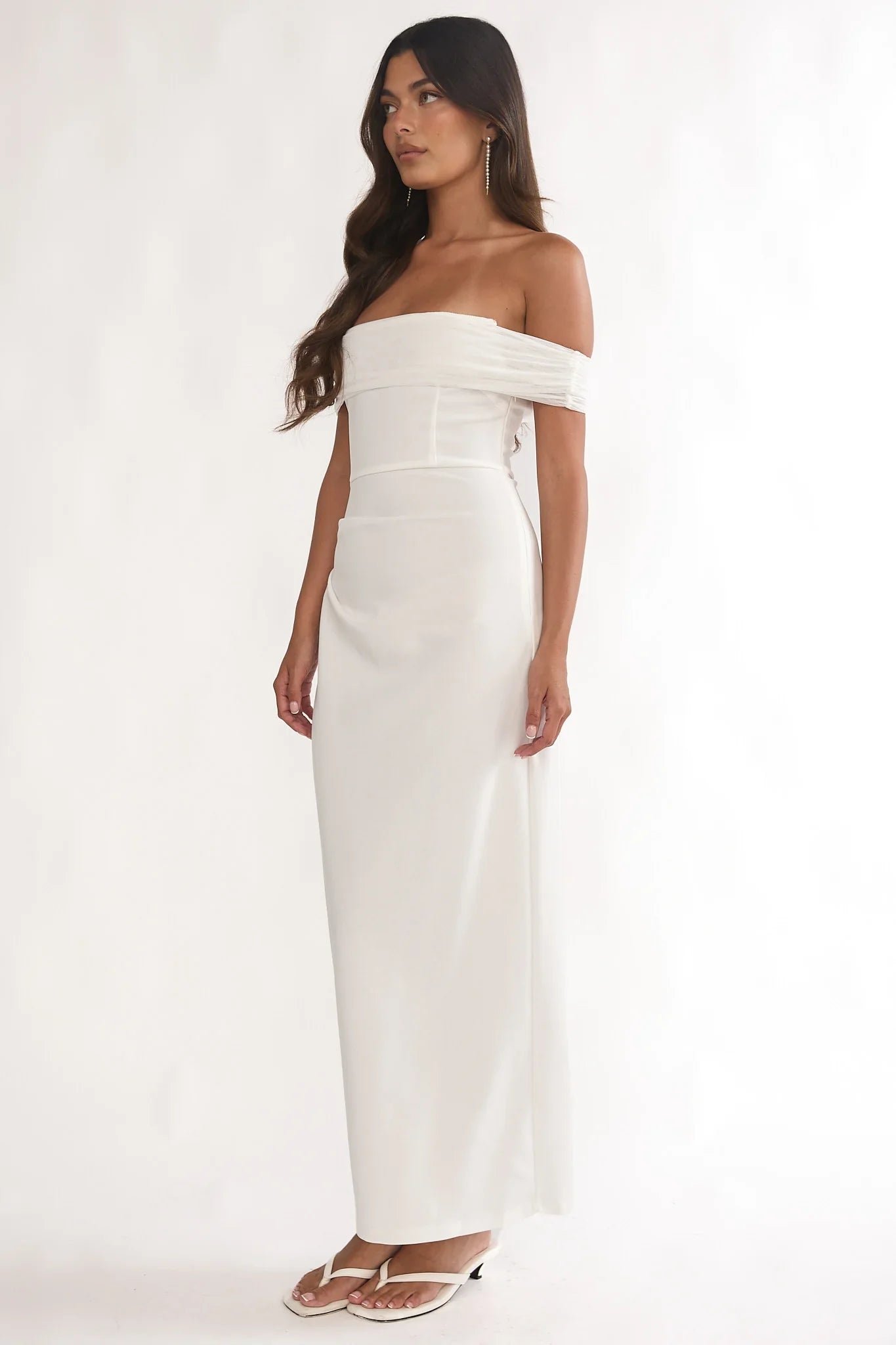 Love Languages Off-Shoulder Maxi Dress White