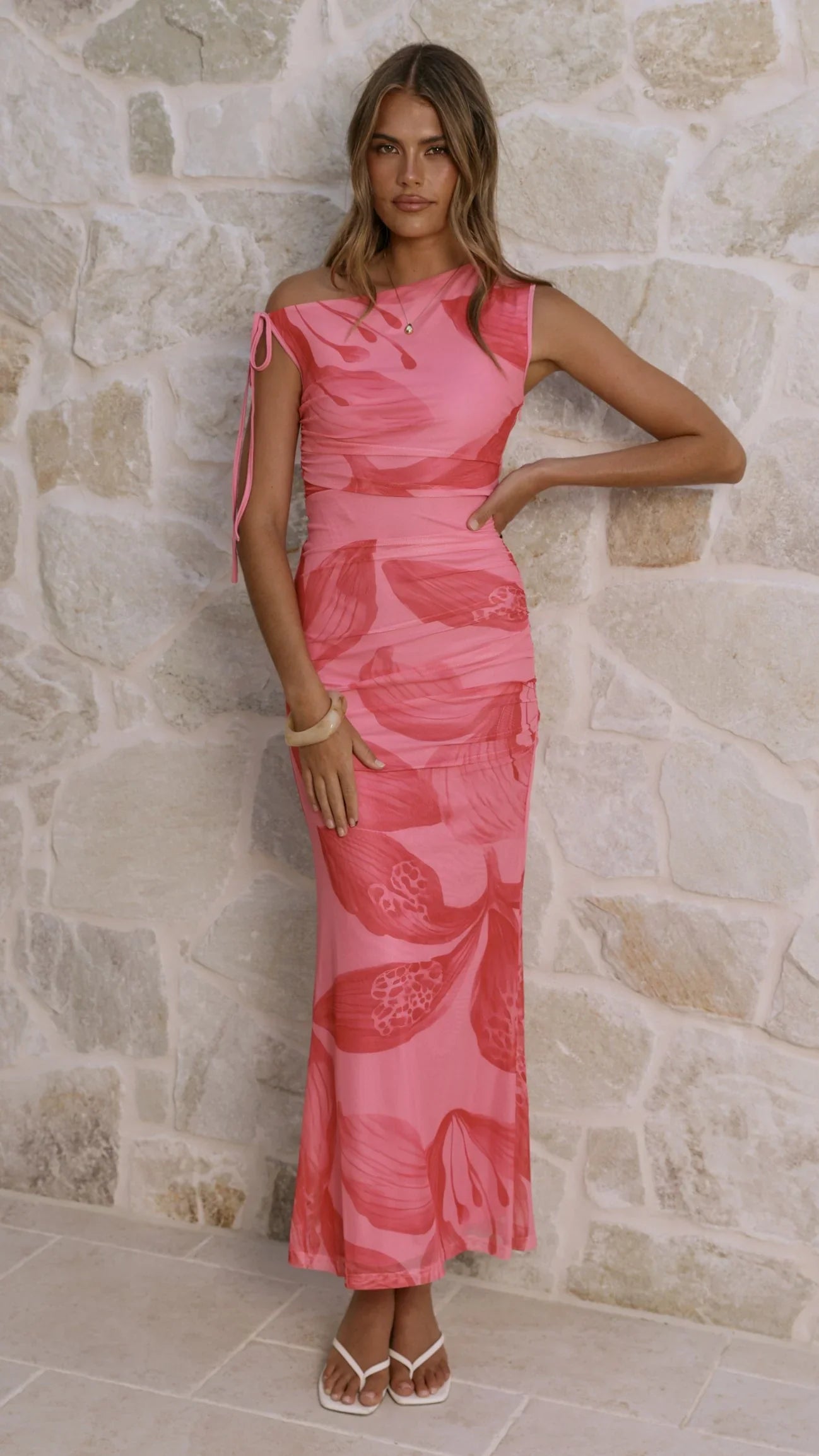 Seona Maxi Dress - Pink Floral