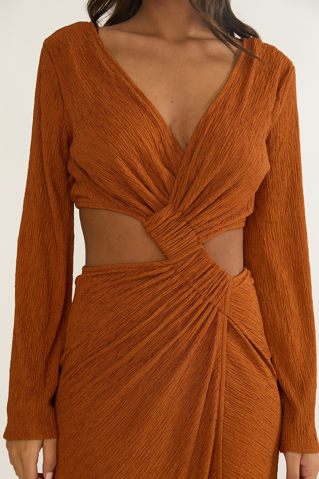 Desert Muse Cut-Out Twist Maxi Dress Ginger
