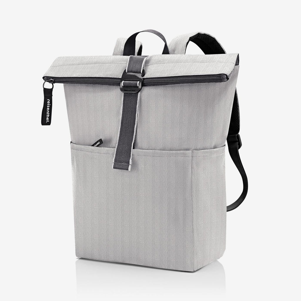 Rolltop Backpack Herringbone Grey
