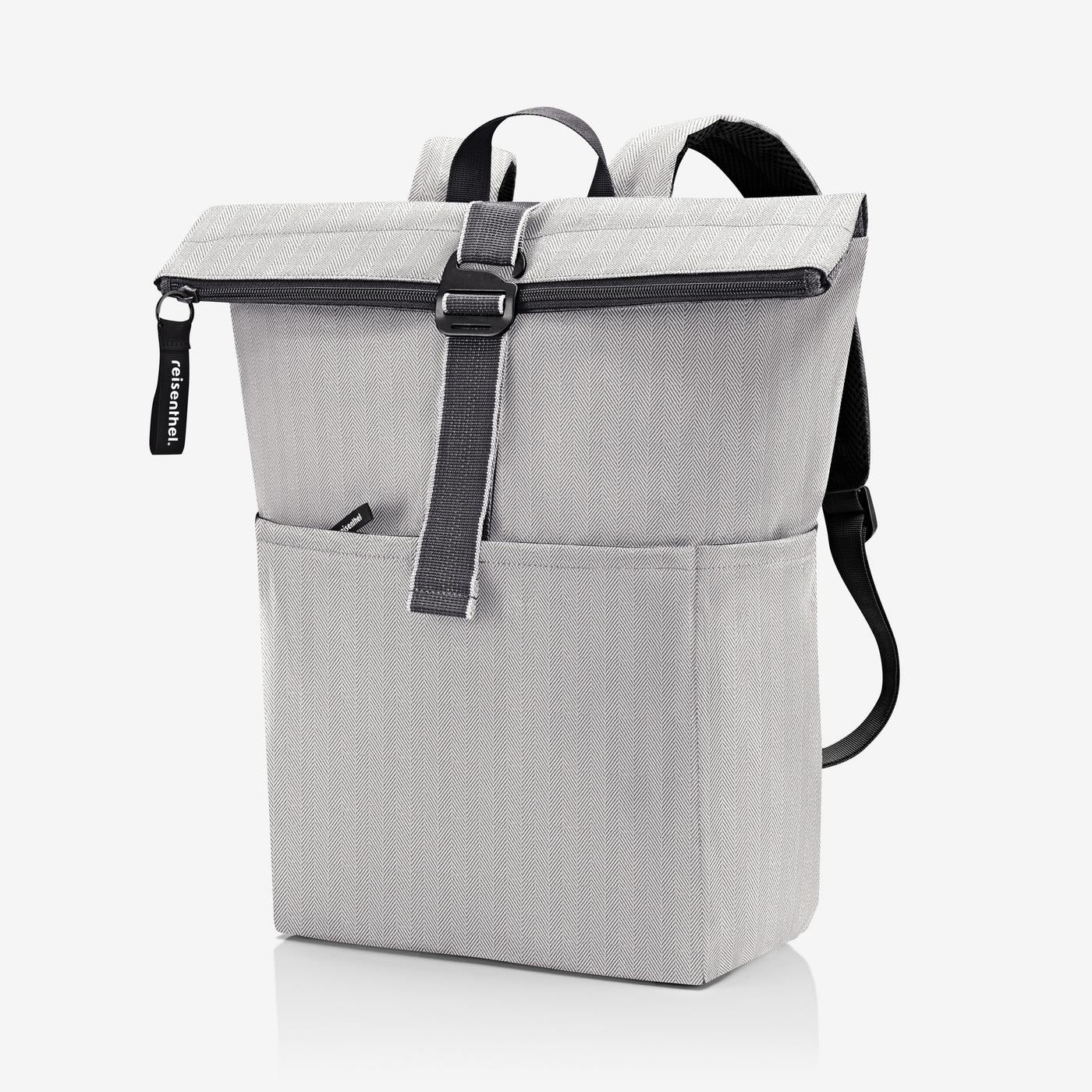Rolltop Backpack Herringbone Grey