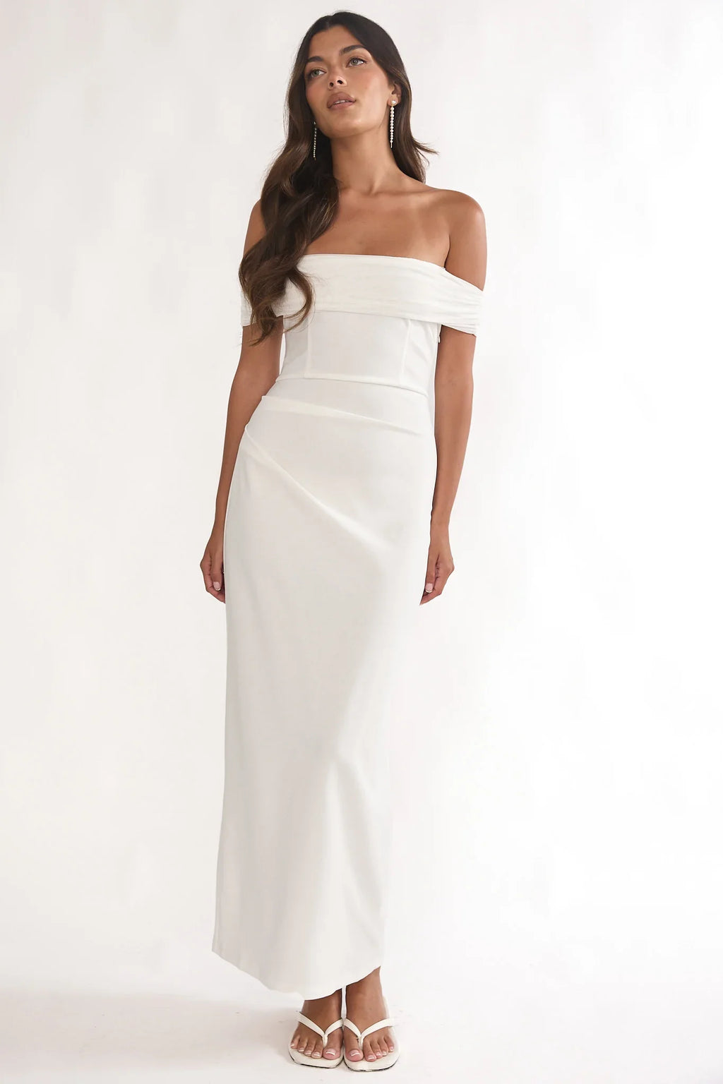 Love Languages Off-Shoulder Maxi Dress White
