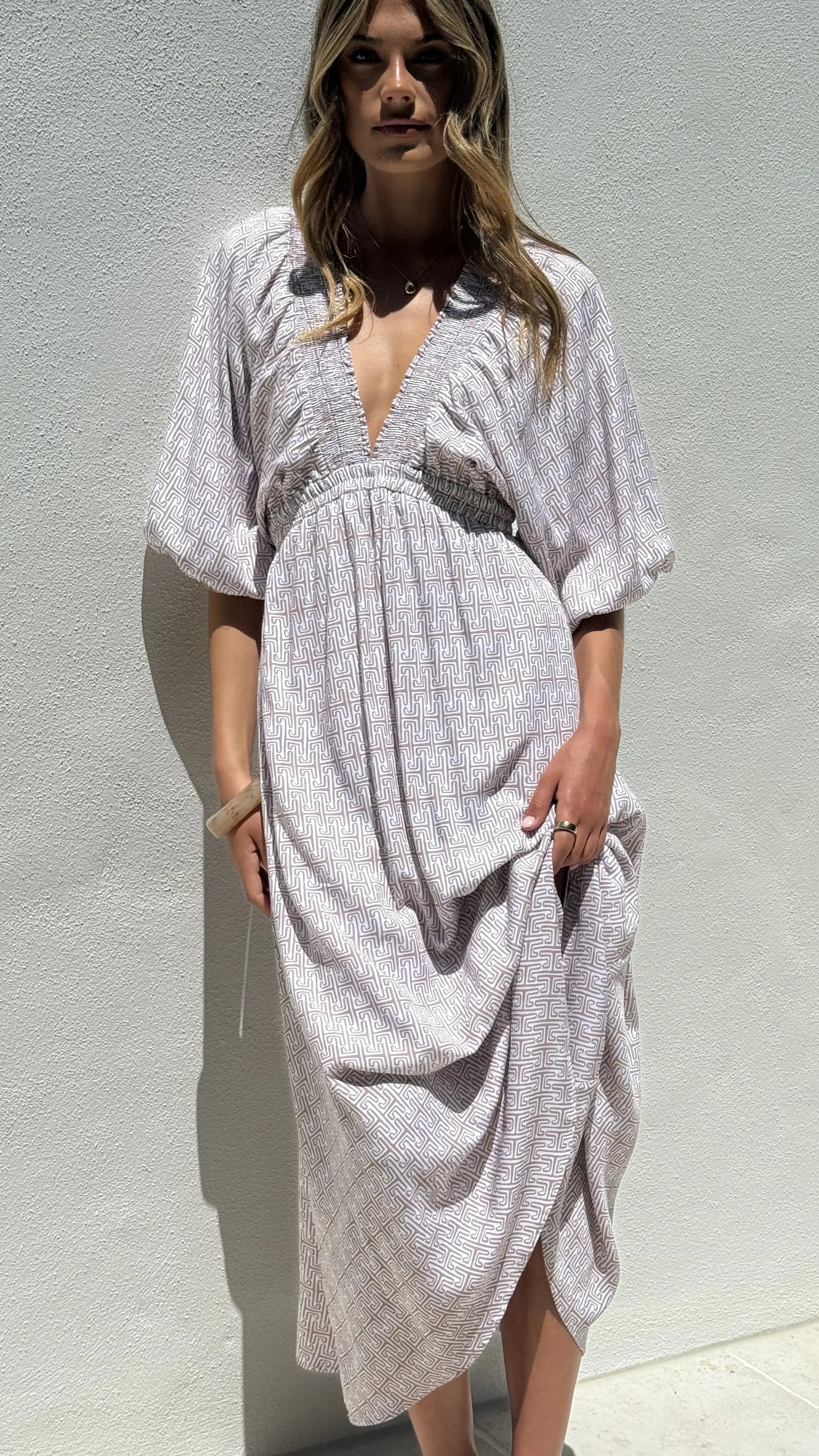 Camille Midi Dress - Atlas Print