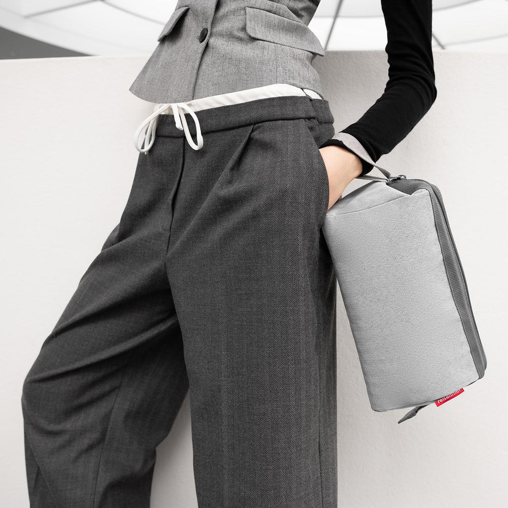 Travelcosmetic Herringbone Grey