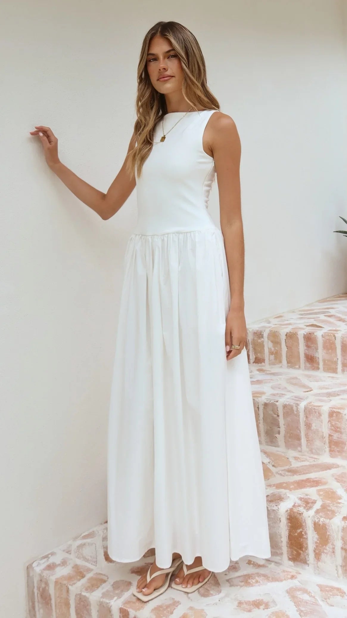 Alita Maxi Dress - White