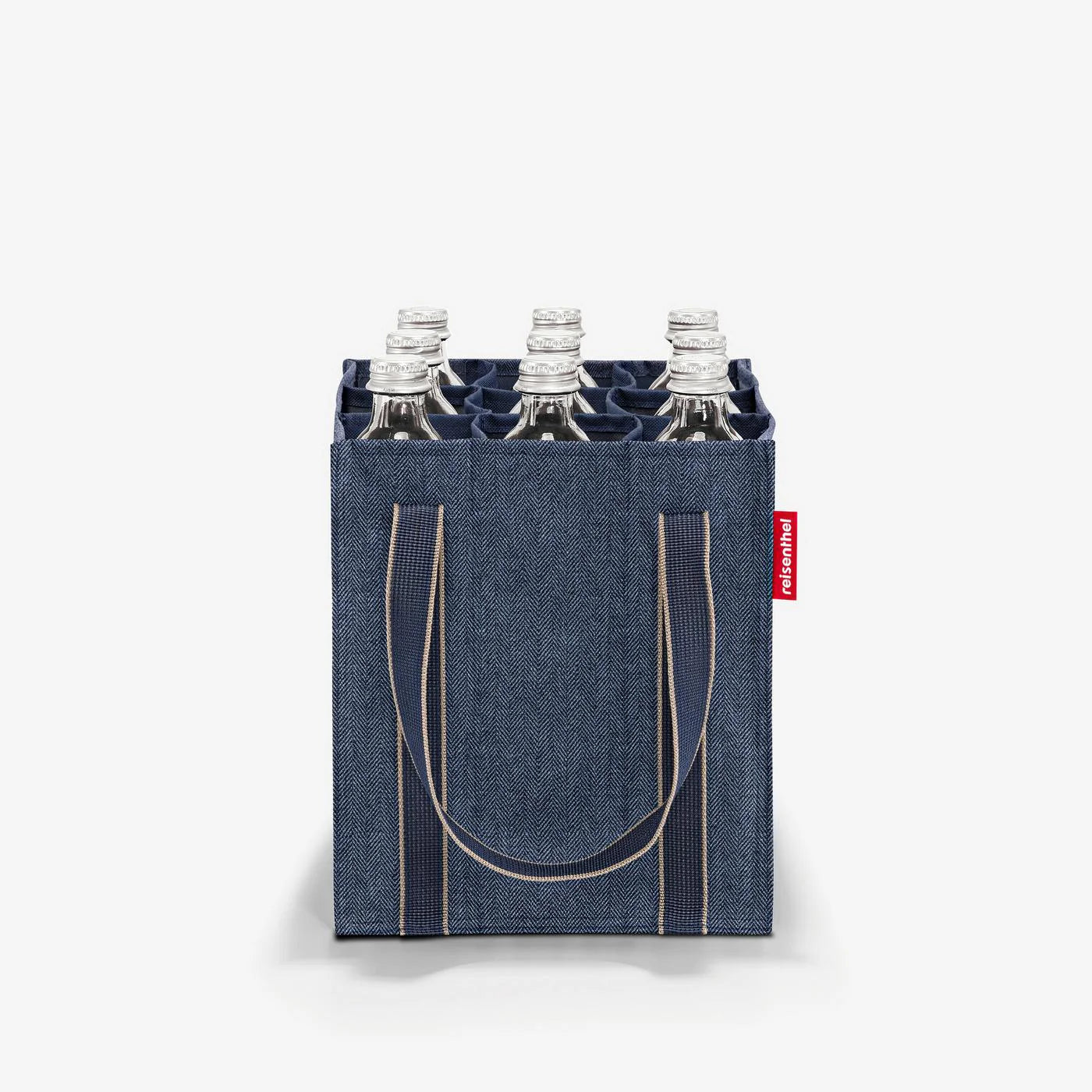 Bottlebag Herringbone Dark Blue