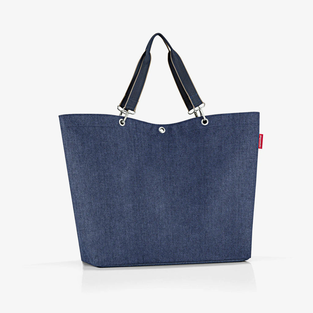 Shopper Xl Herringbone Dark Blue