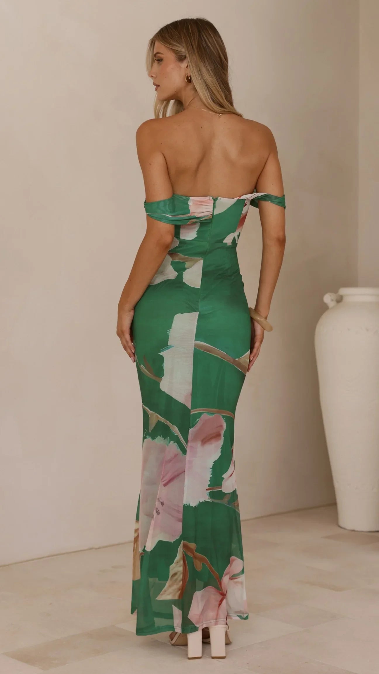 Lena Maxi Dress - Green Floral