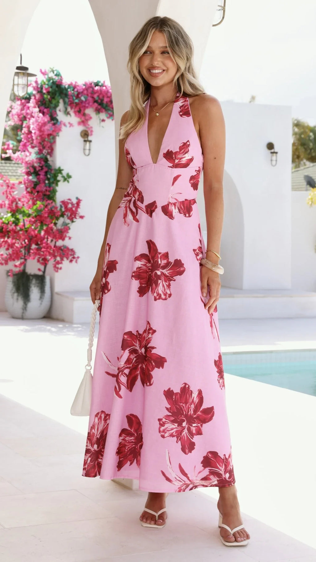 Skye Maxi Dress - Pink Floral
