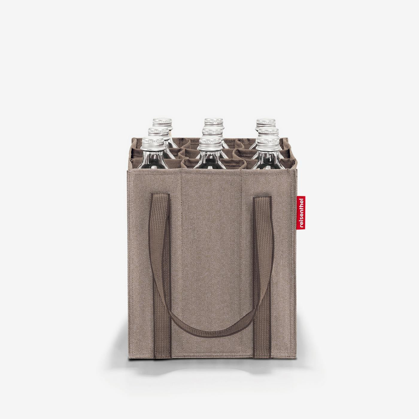 Bottlebag Herringbone Mokka