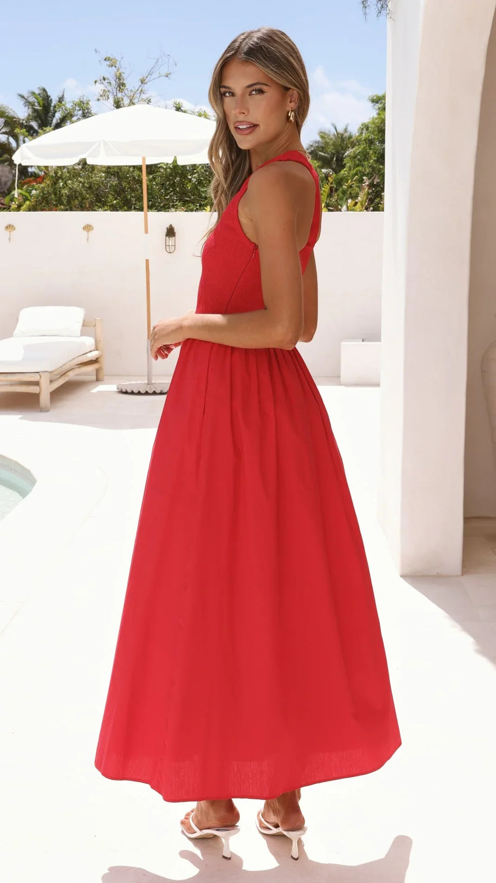 Maia Maxi Dress - Red