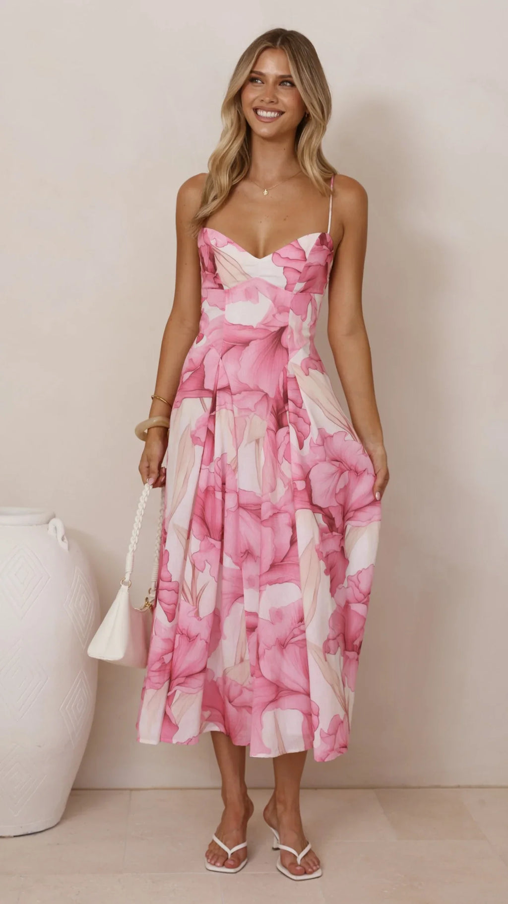 Dallas Maxi Dress - Pink Floral