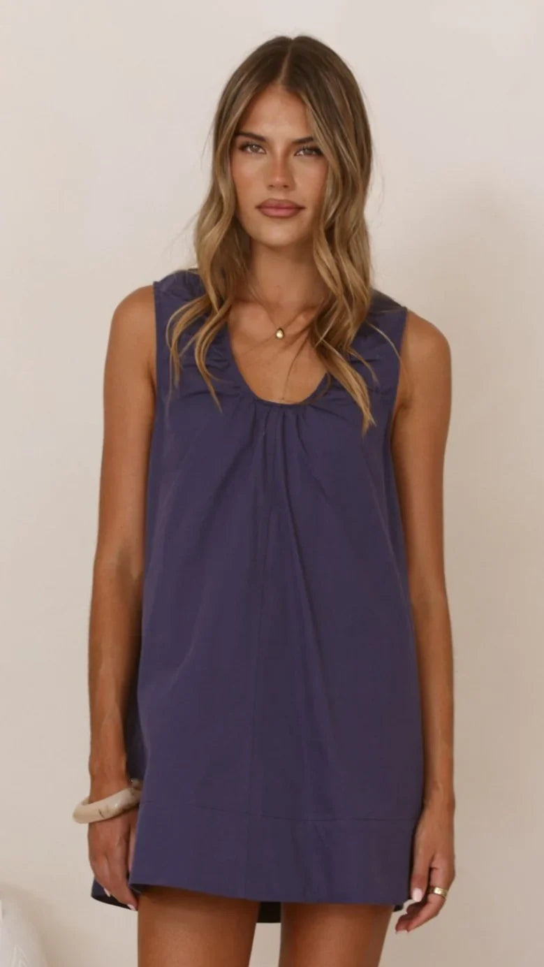 Vika Mini Dress - Navy