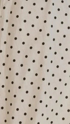Nicole Spaghetti Strap Maxi Dress - Beige/Black Polka Dot