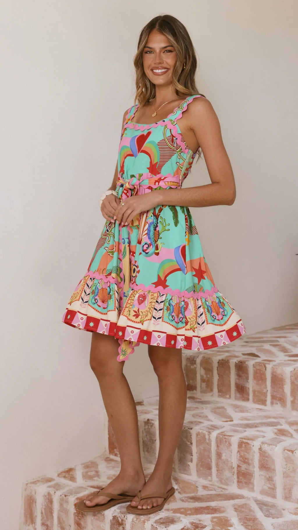 Alana Mini Dress - Carnival Print