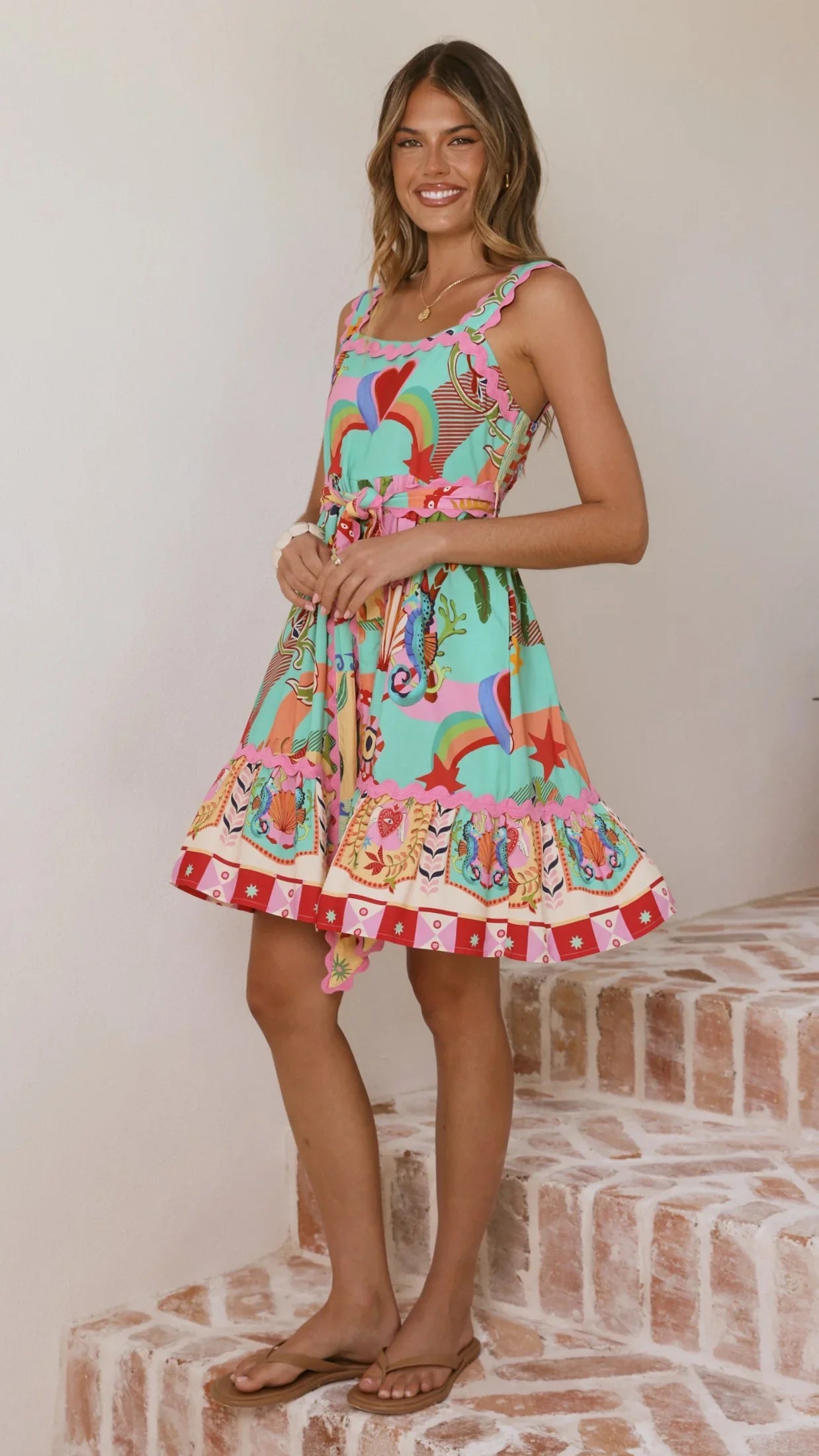 Alana Mini Dress - Carnival Print