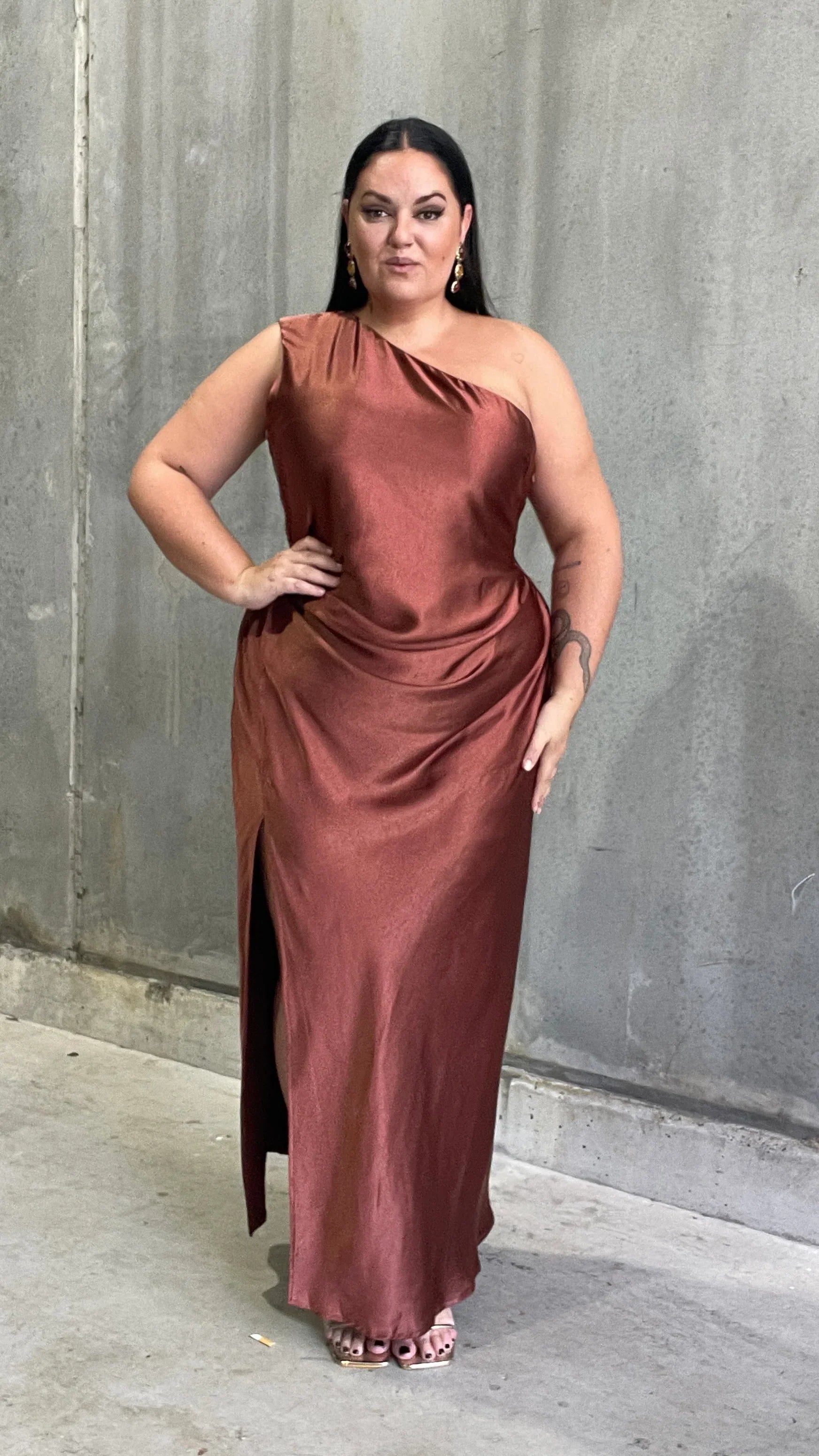 Victoria Maxi Dress - Rust