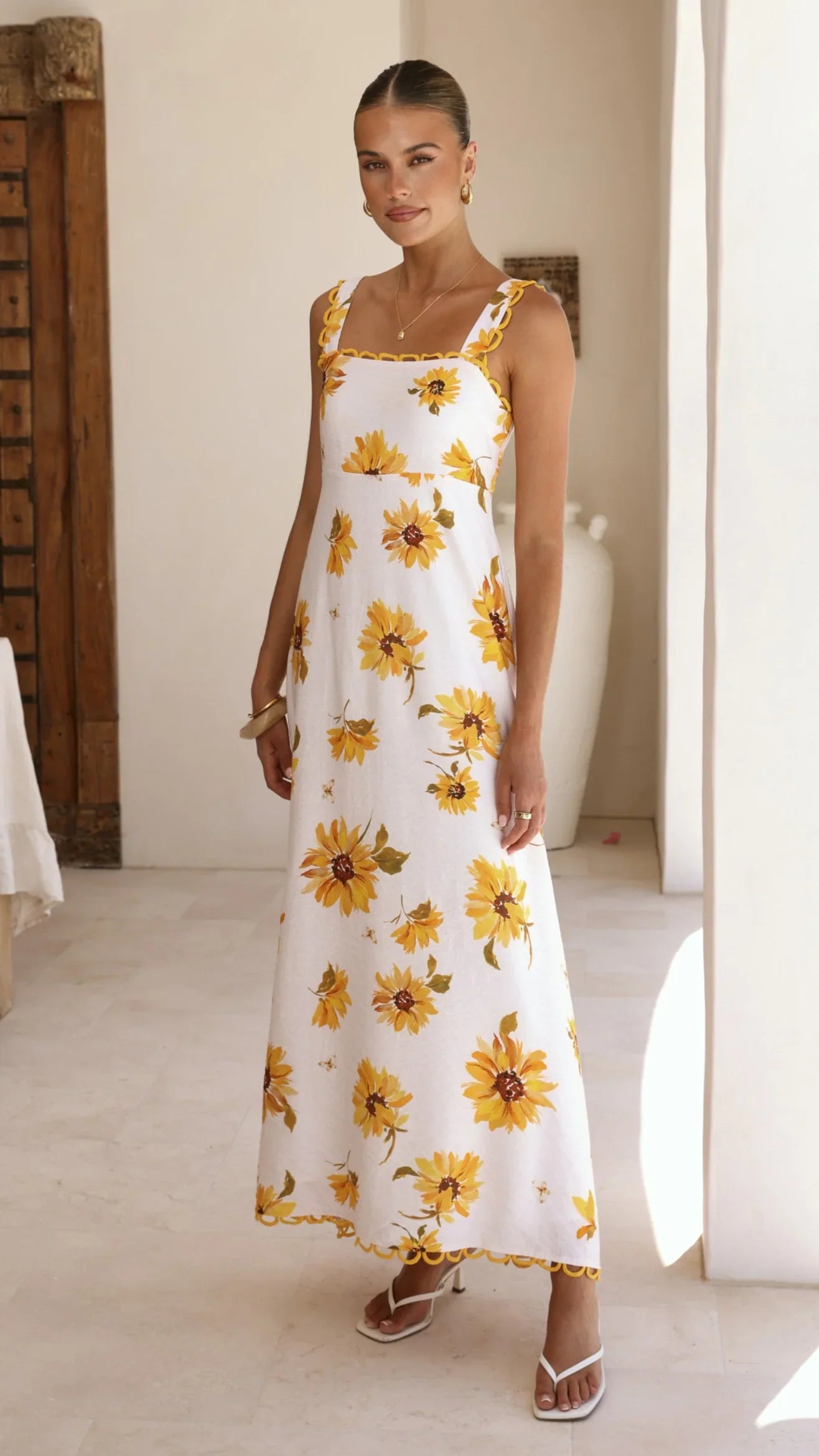 Milani Maxi Dress - Sunflower Print