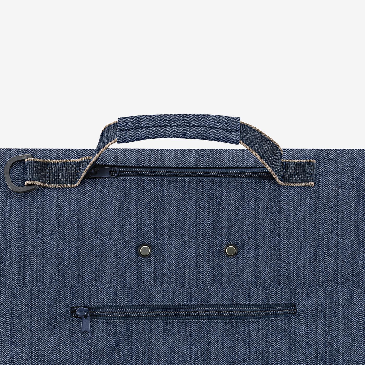 Trolley M Herringbone Dark Blue