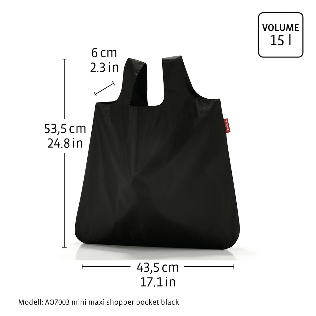 Mini Maxi Shopper Pocket Red