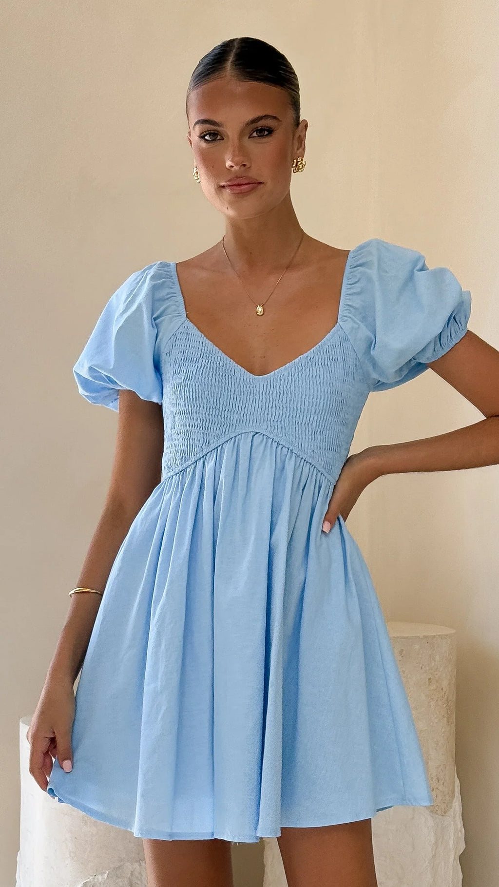 Sahirah Mini Dress - Blue