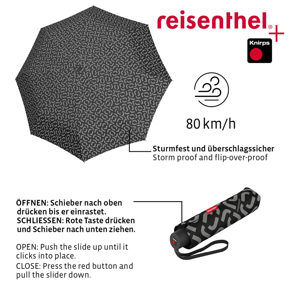 Umbrella Pocket Classic Signature Black
