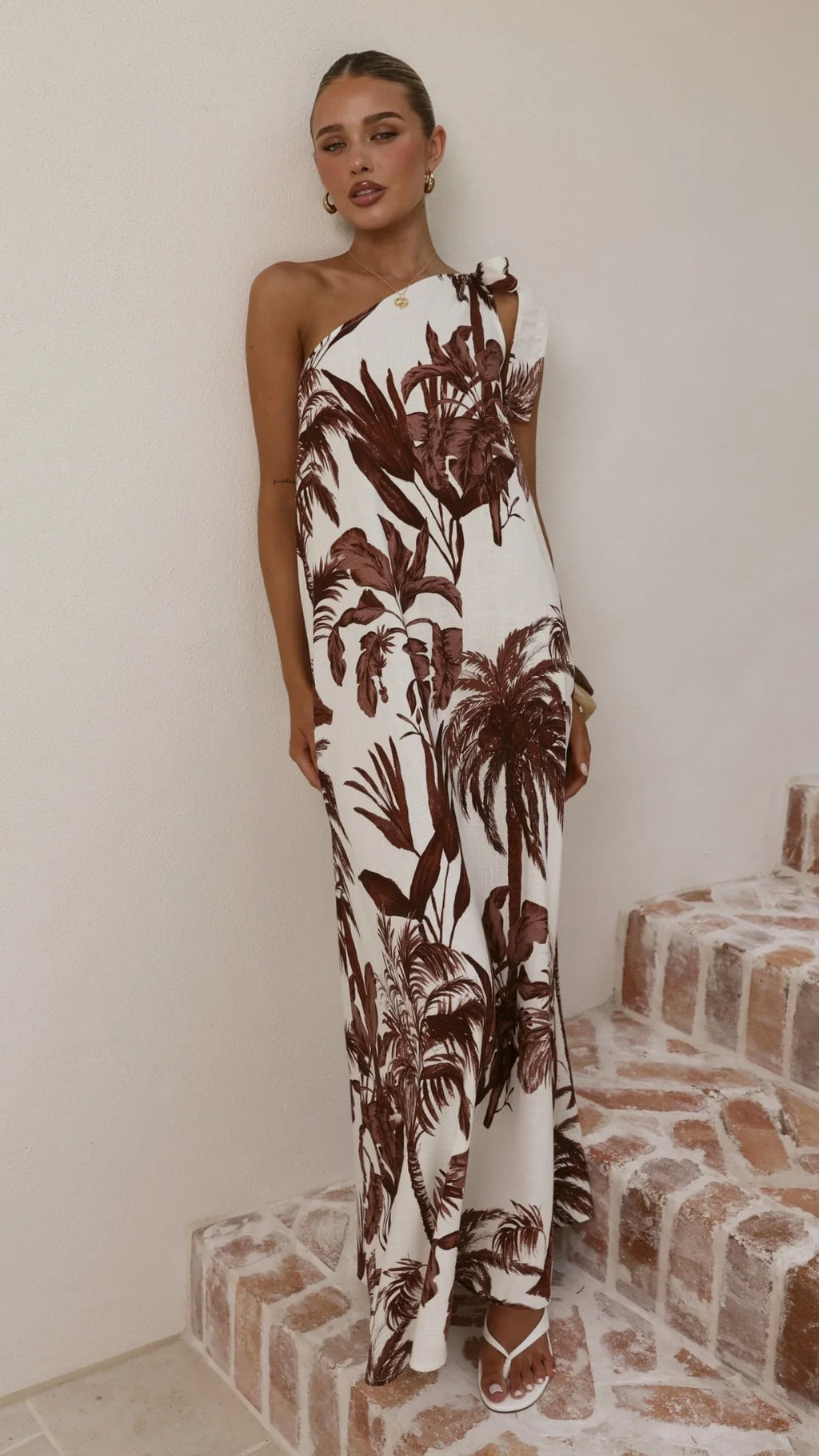Karolina One Shoulder Maxi Dress - Ipanema Print