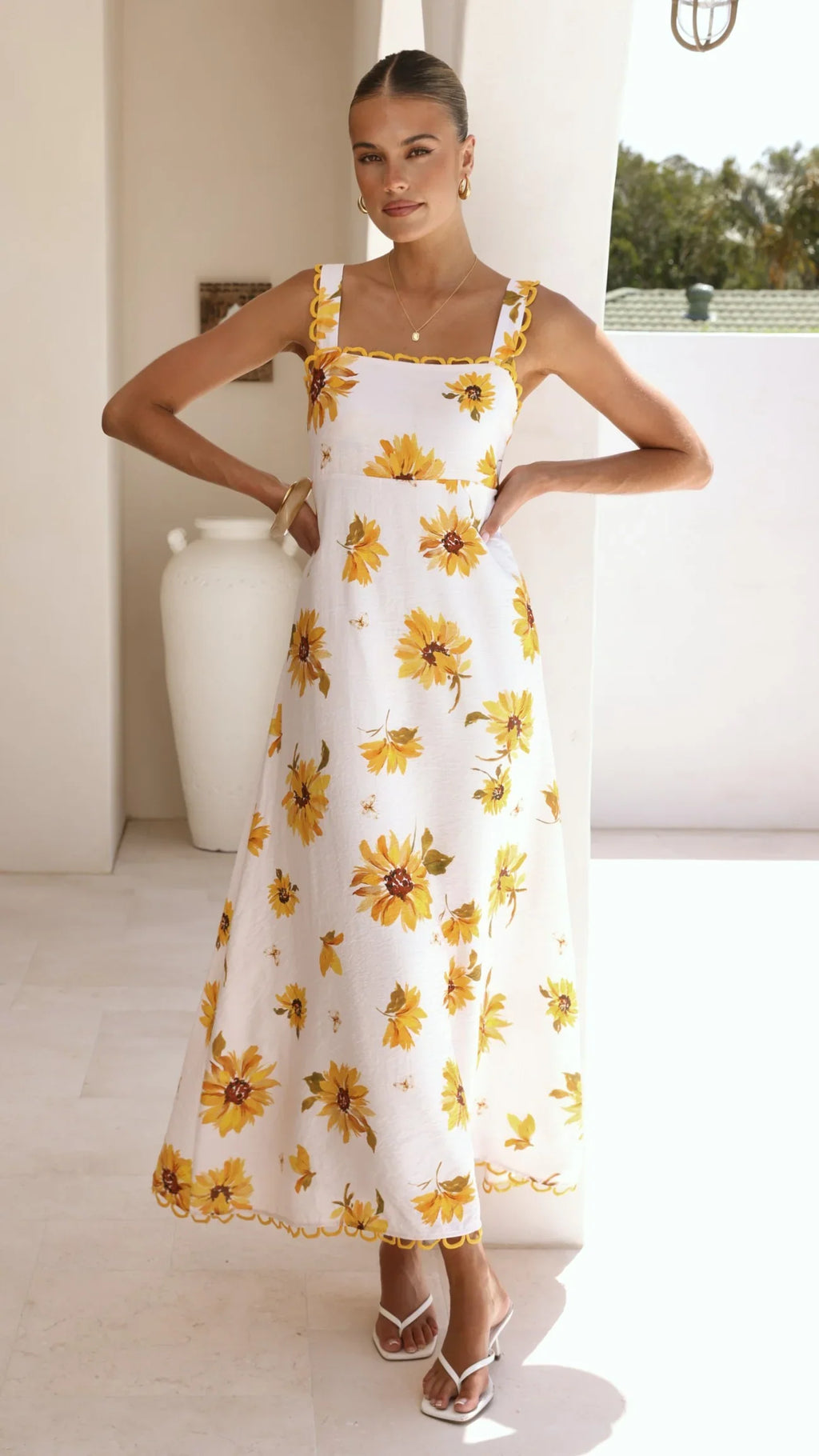 Milani Maxi Dress - Sunflower Print