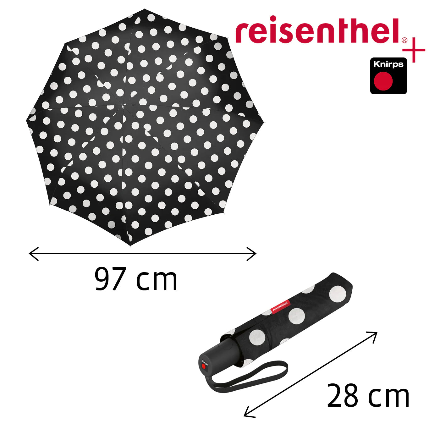 Umbrella Pocket Duomatic Dots White
