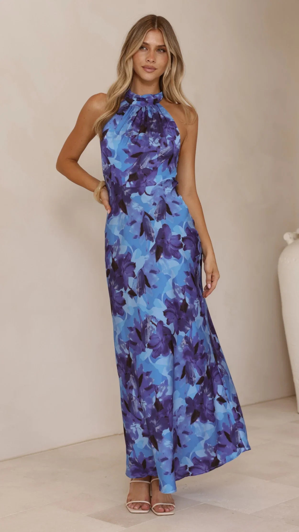 Oralia Maxi Dress - Blue Floral