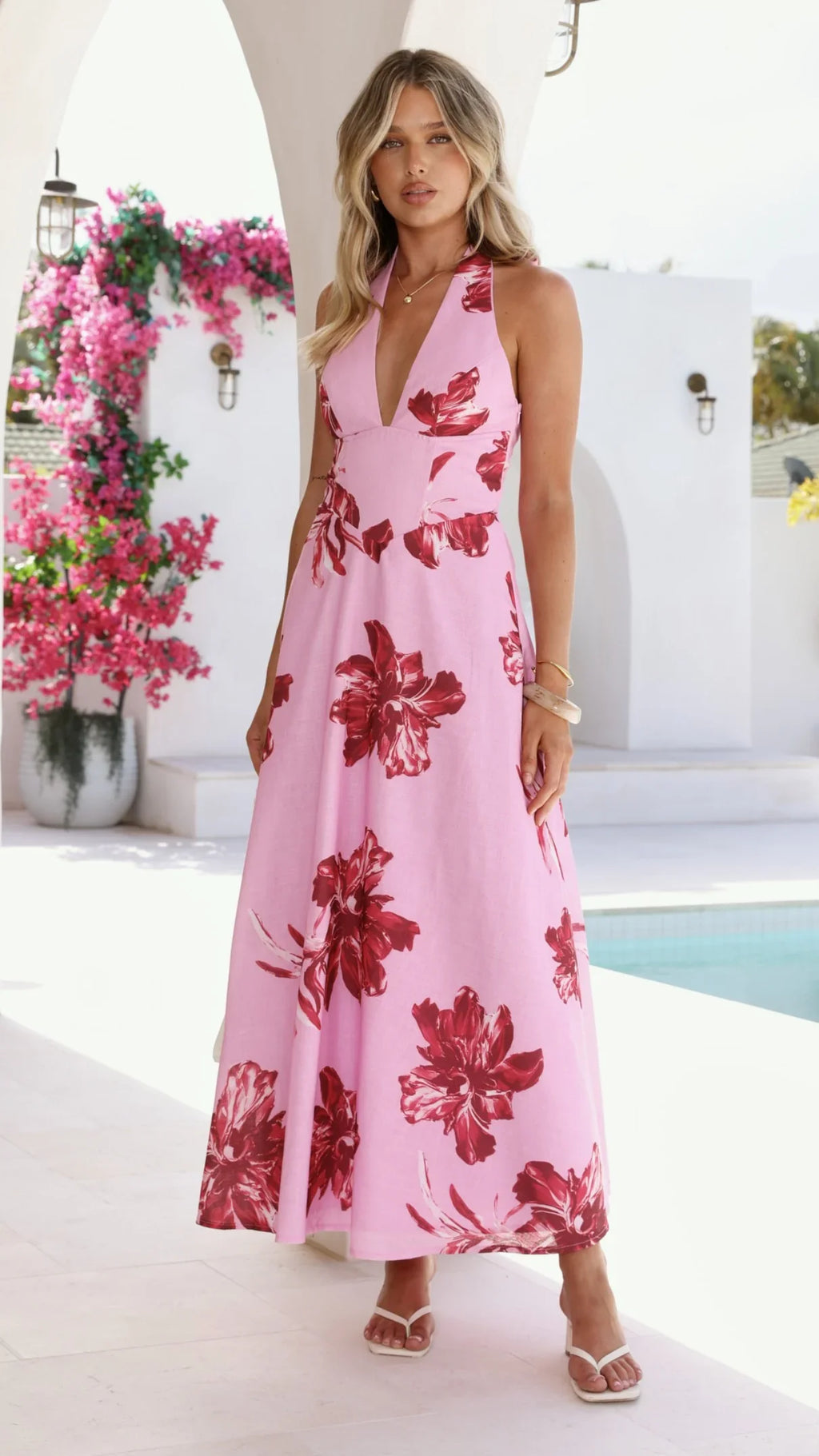 Skye Maxi Dress - Pink Floral
