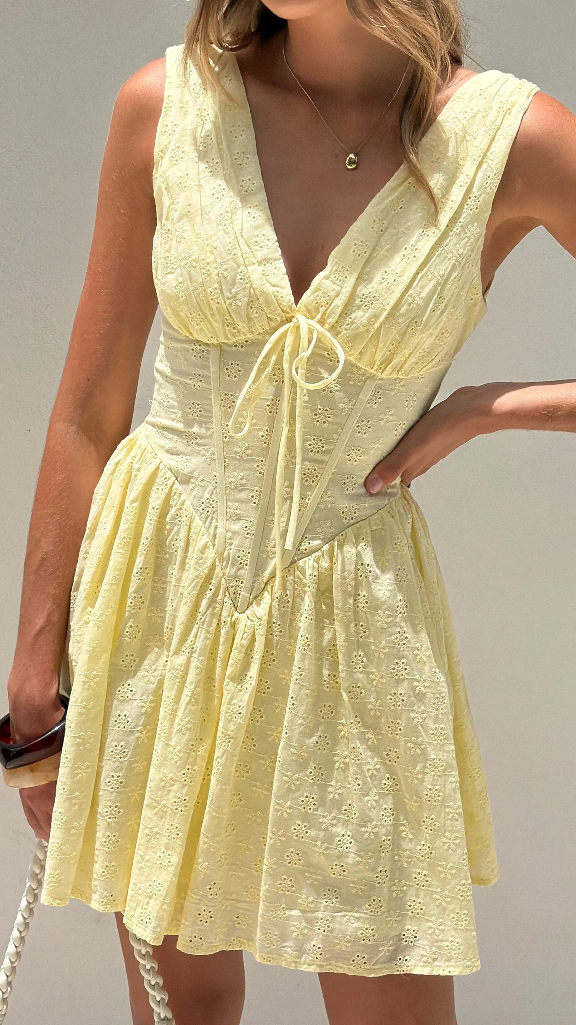 Elysia Mini Dress - Yellow