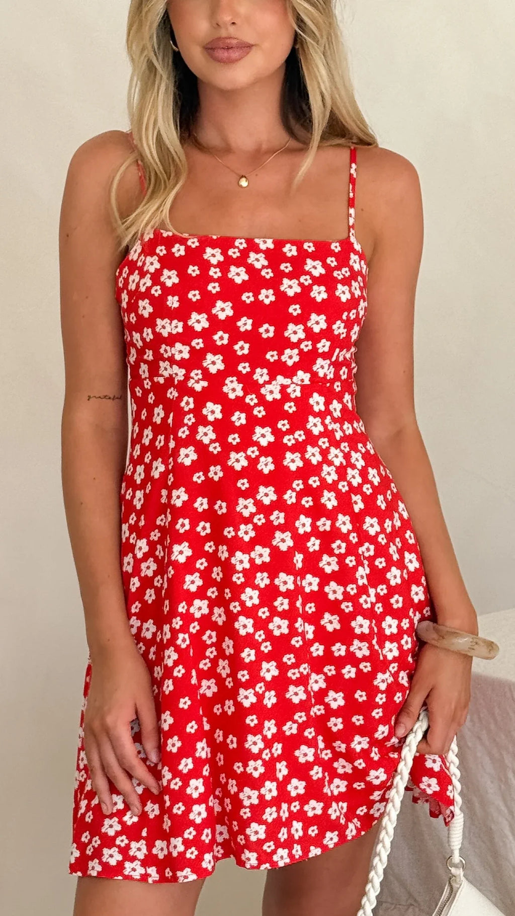 Daisy Mini Dress - Red
