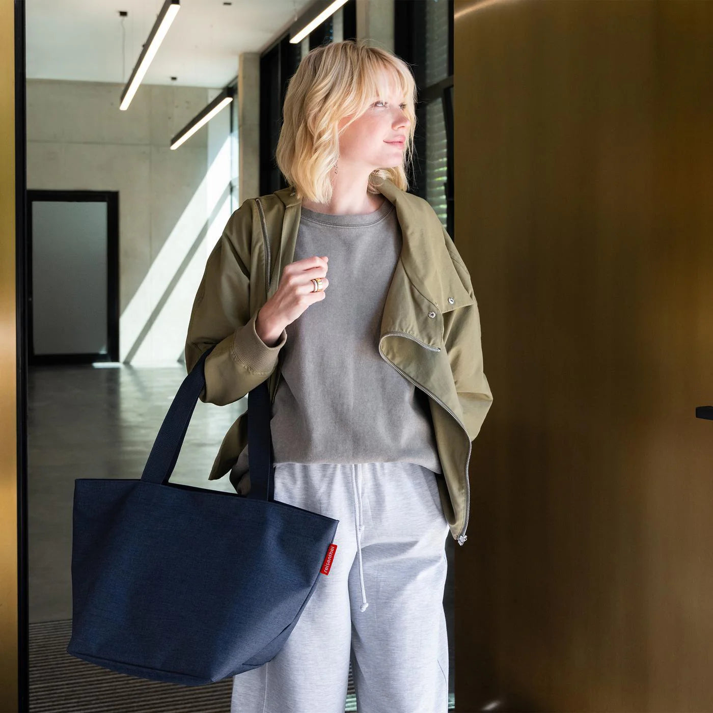 Shopper M Twist Navy