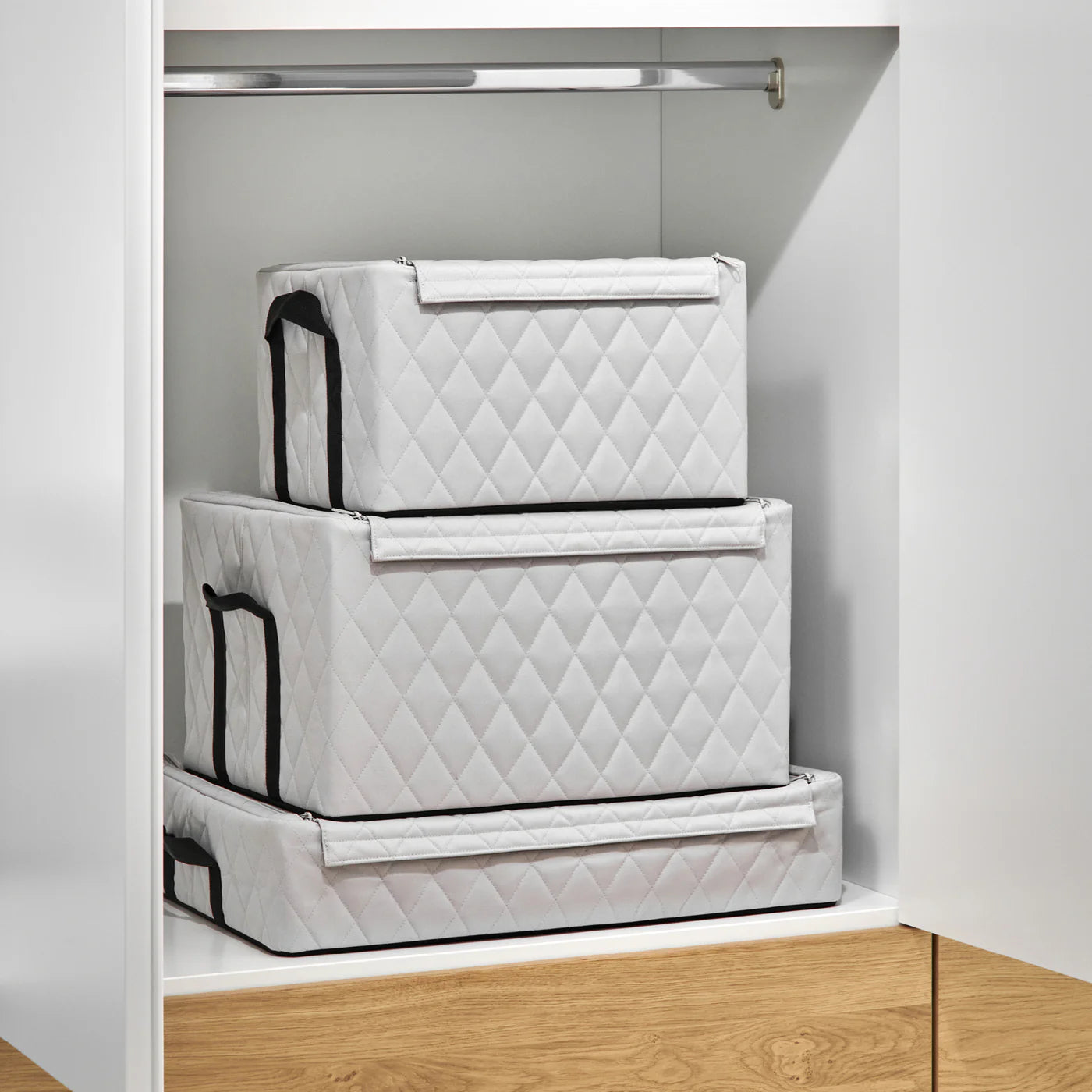 Storagebox L Rhombus Light Grey