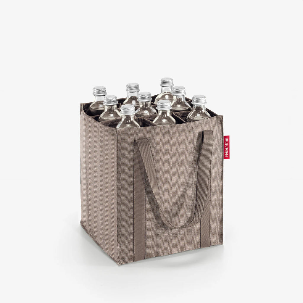 Bottlebag Herringbone Mokka