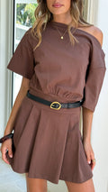 Aleski Mini Dress - Chocolate