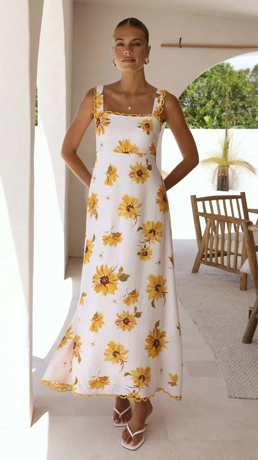 Milani Maxi Dress - Sunflower Print